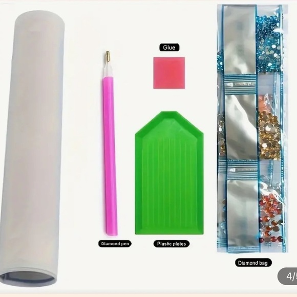 5D Diamond Art DIY Painting Kit Apple Butterfly Themed 30 x 30cm|11.81 x 11.81in - Picture 2 of 11